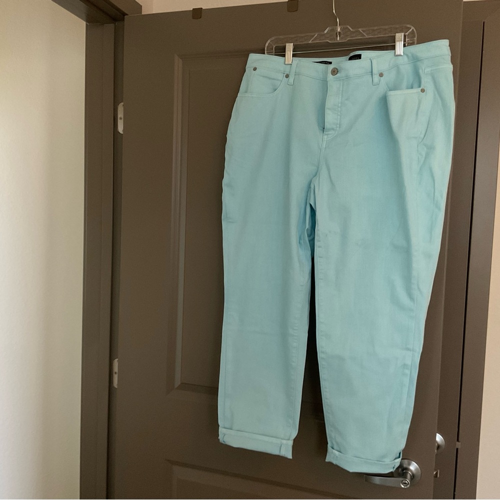 Talbots Aqua Slim Cuffed Ankle Jeans in Size 18W
